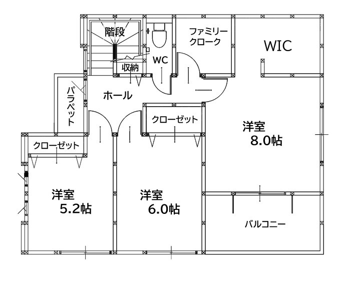 北九州市戸畑区三六町2期2号棟の間取り