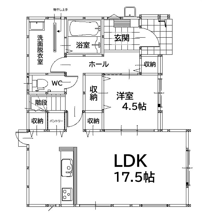 北九州市八幡西区永犬丸南町2丁目2期1号棟の間取り