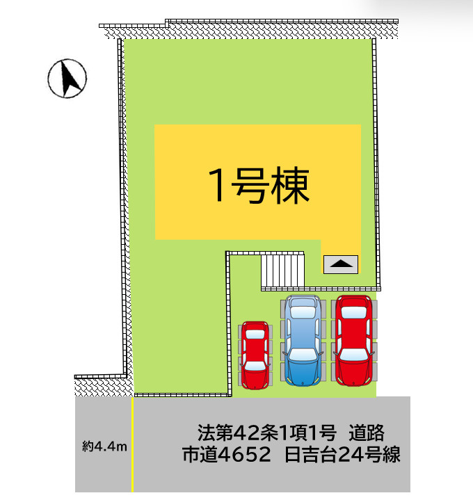 北九州市八幡西区日吉台2丁目3期1号棟の区画図