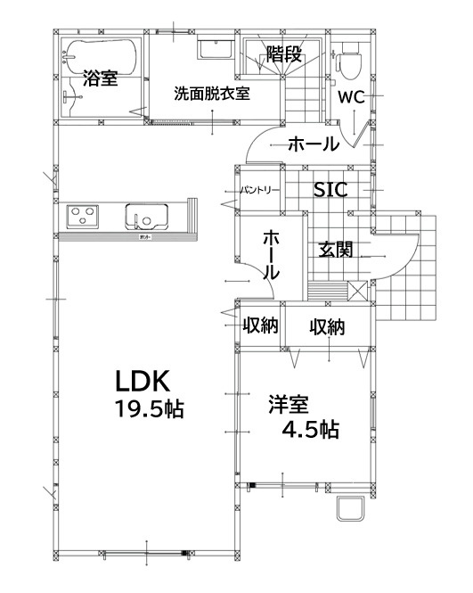 遠賀郡水巻町美吉野4期2号棟の間取り