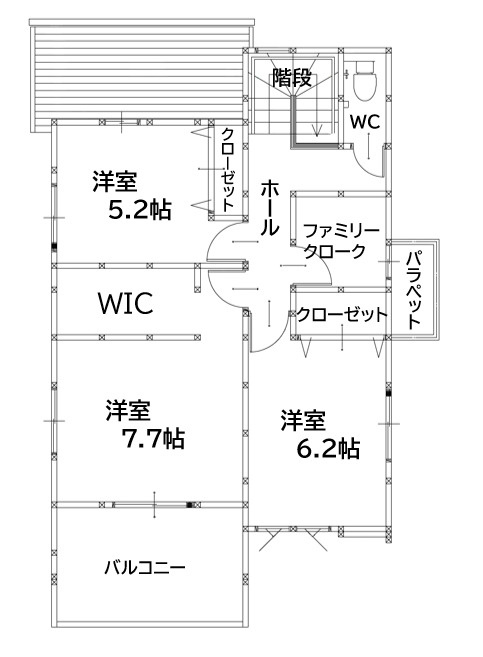 遠賀郡水巻町美吉野4期2号棟の間取り