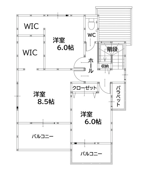 遠賀郡水巻町美吉野4期1号棟の間取り