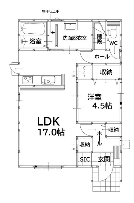 北九州市八幡西区下上津役4丁目3期1号棟の間取り