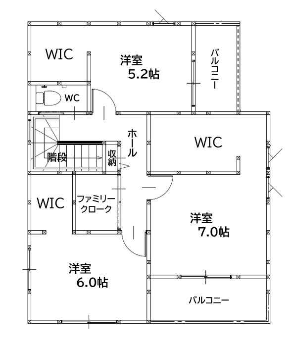 北九州市八幡西区大字本城2期1号棟の間取り