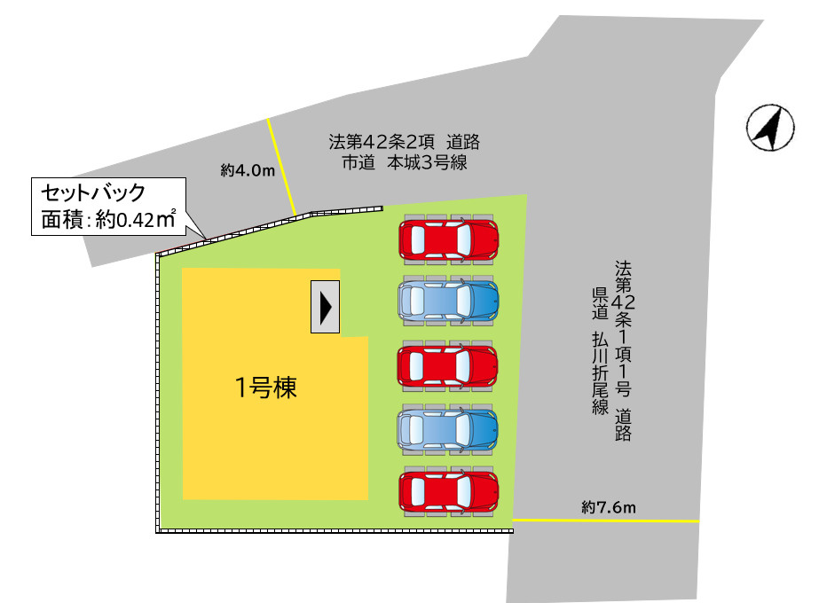北九州市八幡西区大字本城2期1号棟の区画図
