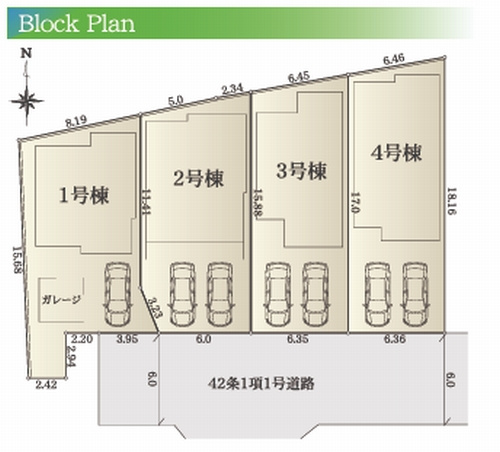 【区画図】 | 【仲介手数料０円】茅ヶ崎市中島Ⅱ　新築一戸建て　全4棟 | 【仲介手数料０円】茅ヶ崎市中島Ⅱ　新築一戸建て　全4棟