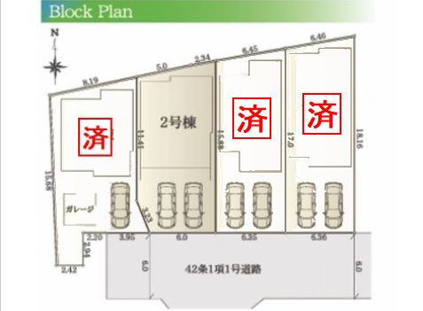 【仲介手数料０円】茅ヶ崎市中島Ⅱ　新築一戸建て　全4棟の区画図|【仲介手数料０円】茅ヶ崎市中島Ⅱ　新築一戸建て　全4棟