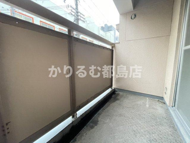 都島コーポのバルコニー