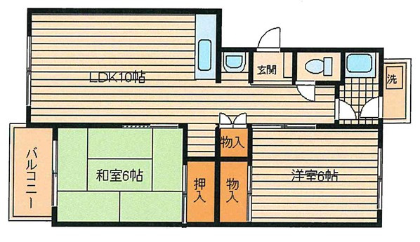 都島コーポの間取り