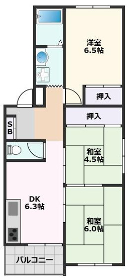 【間取り】 | コーポスカイラーク