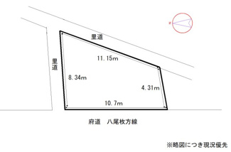 【土地図】 | 門真市岸和田3丁目売土地（建築条件無し）