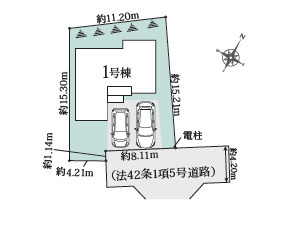 大磯町国府本郷18期　新築戸建　全1棟1号棟の区画図