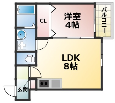 セレニティ勝山北の間取り