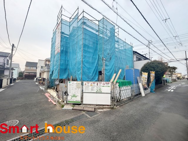 大和市西鶴間7丁目　新築1棟の前面道路含む現地写真
