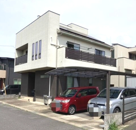 成田市本城　中古戸建の外観|オール電化エコキュート IH 太陽光発電システム 高気密高断熱 3階ルーフバルコニー 上下水車2台 