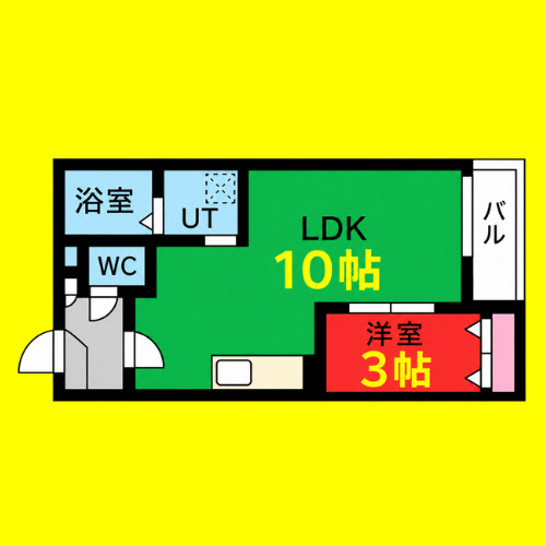 Warren hoshizakiⅢ　名古屋市賃貸　仲介手数料無料の間取り