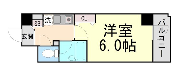 エスリード三宮フラワーロードの間取り