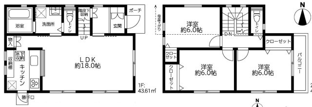 栄区長倉町　中古戸建ての間取り