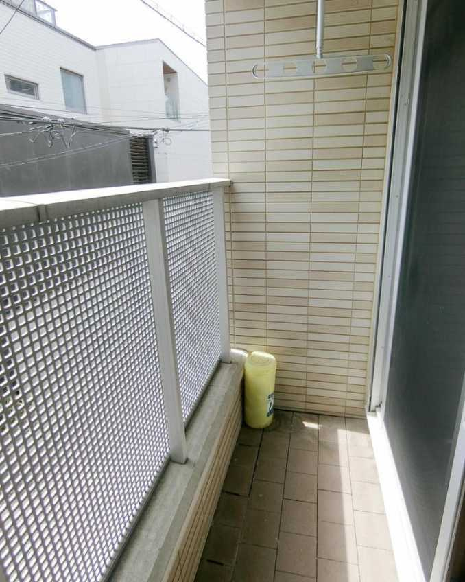 パサージュ駒沢　南東角部屋　独立洗面台　ウォークインクローゼットのバルコニー