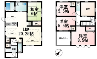 【間取り】 | 栗東市小平井３丁目
