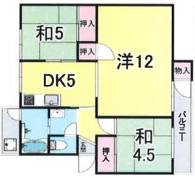 【間取り】 | 狩口台住宅38号棟