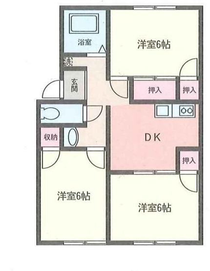 【間取り】 | プレジール須賀Ｂ棟