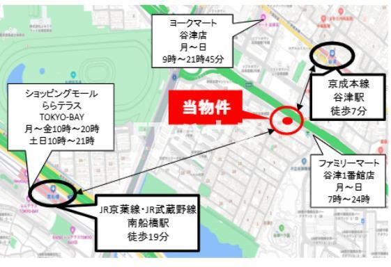 ベルンハルト谷津の地図