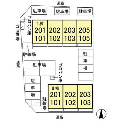 【区画図】 | パークハイム長宮 Ⅱ