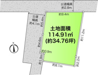 六浦3丁目売地～北西角地の平坦な立地～の画像