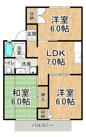 メゾン大津和の間取り|※間取りが現況と異なる場合は現況を優先します※