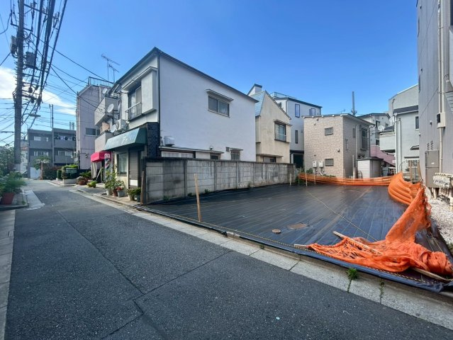 品川区大崎　建築条件なし売地大崎の前面道路含む現地写真