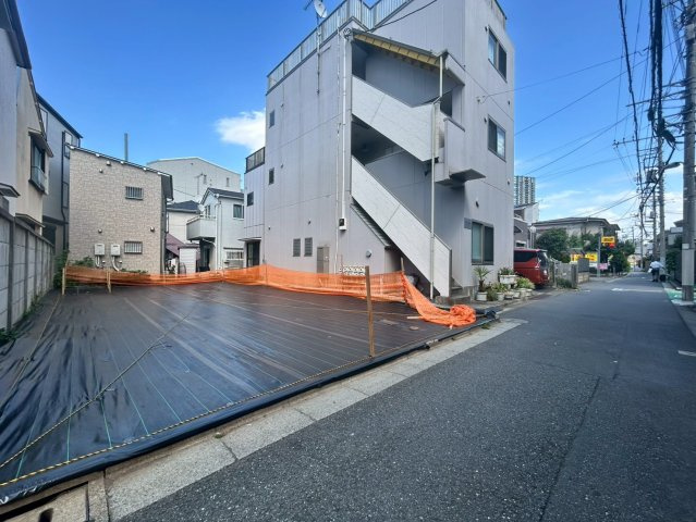 品川区大崎　建築条件なし売地大崎の前面道路含む現地写真