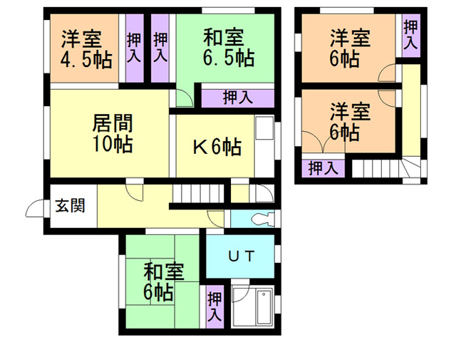 登別市若山町２丁目１８－９戸建の間取り