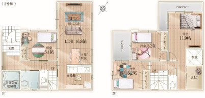 福岡市東区若宮4期　２号棟の間取り