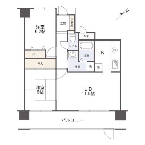 アルファシティ屋島四番館の間取り