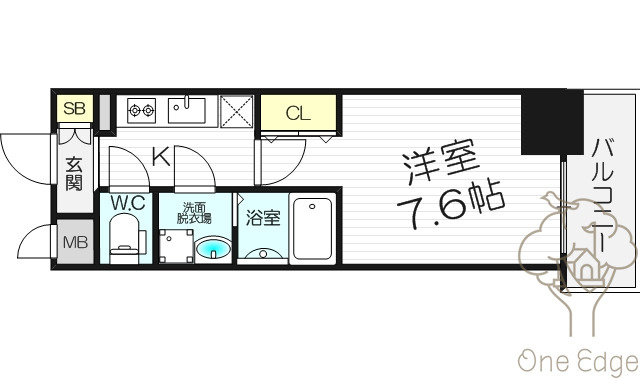 レジュールアッシュ梅田LUXEの間取り