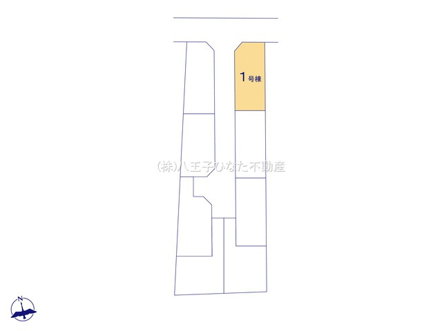 『八王子市新築戸建て』八王子市上壱分方町425-1【仲介手数料無料】　１８期の区画図|～仲介手数料無料☆八王子ひなた不動産～八王子市上壱分方町　新築戸建て