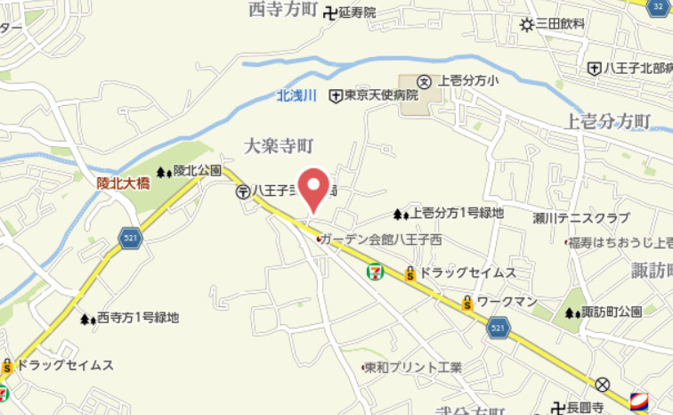 祝成約済み　八王子市　上壱分方町　新築戸建て　１８期の地図|～仲介手数料無料☆八王子ひなた不動産～八王子市上壱分方町　新築戸建て