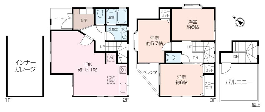 ～開放感のある角地～上永谷3丁目中古戸建の画像