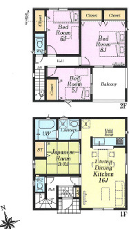 『八王子市新築戸建て』八王子市小宮町690-1【仲介手数料無料】　２４期の間取り|～仲介手数料無料☆八王子ひなた不動産～八王子市小宮町　新築戸建て