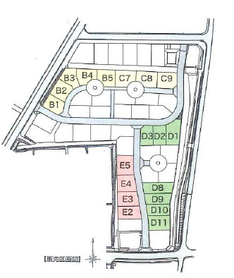 オレンジ　★双葉郡広野町★　売地の土地図