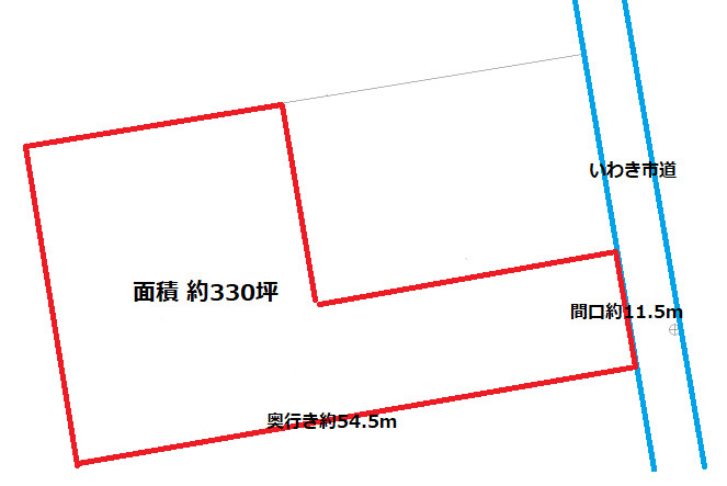 勿来町酒井酒井原 330坪の土地図