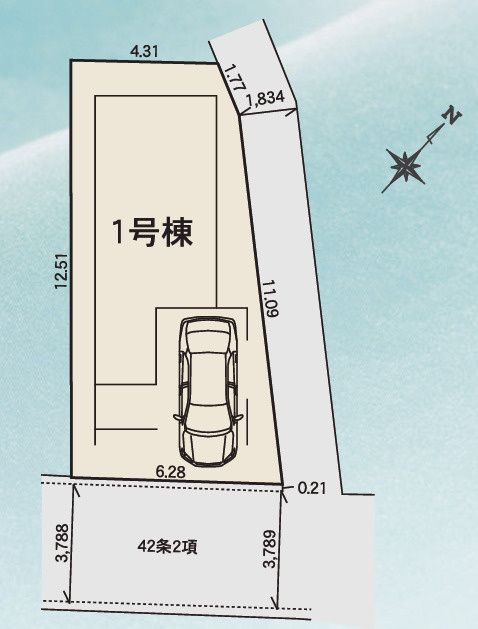 豊島区千早4丁目新築戸建の区画図