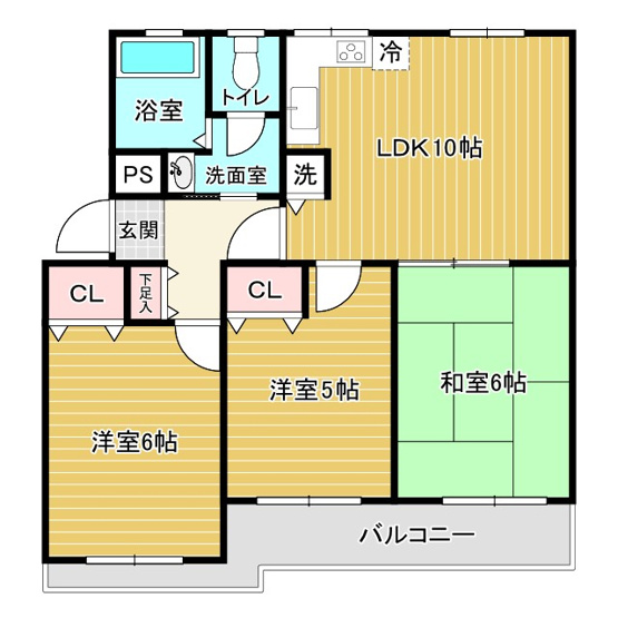 【間取り】 | 菱興青葉台マンション　青葉台駅まで徒歩10分/3駅利用可能でアクセス良好/周辺にお買い物施設充実/陽当たり・通風良好