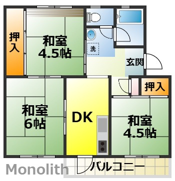 鶴山台20号棟の間取り