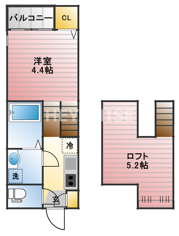 modern palazzo Isahaya Moaの間取り
