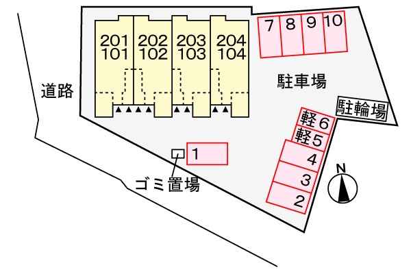 ラ・ソレイル東小路の区画図