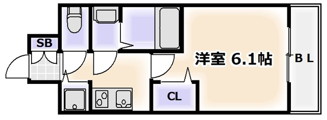 【間取り】 | プレサンス難波駅前