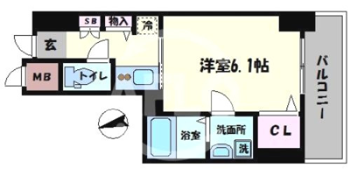 S-RESIDENCE南堀江の間取り|S-RESIDENCE南堀江　間取り