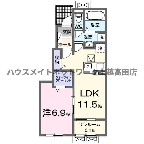 ベル　パトリ　Ｂの間取り|間取図